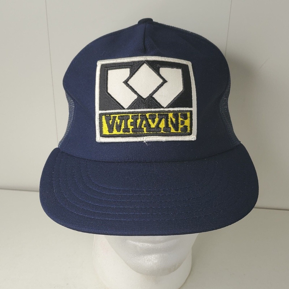 VTG Whayne Supply Patch CAT Backhoe Caterpillar Snapback Cap Trucker Hat USA